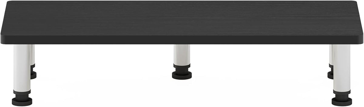 Furinno Monitor Riser Stand - Americano Finish with Stainless Steel Tubes