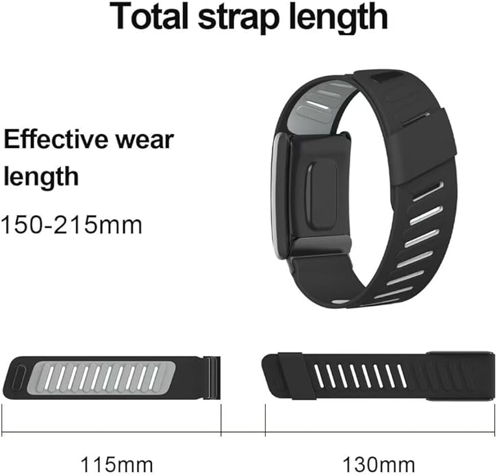 VeveXiao Rugged Comfort Silicone Wristband Compatible with WHOOP 5 | Whoop MG Band, Durable Soft Silicone Sports Loop Replacement Bands for Men Women with Metal Frame Connector