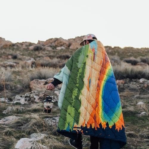 Rumpl Original Puffy Yellowstone National Park Blanket for Camping and Outdoors, V1, Yellowstone V1