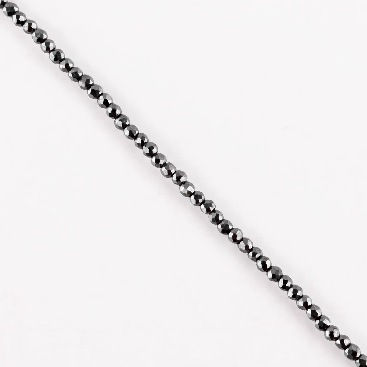 QNAVIC Hematite Gemstone Micro Round Beads Danity Choker Bangle Bracelets for Women, Handmade Jewelry Healing Chakra Crystals, Silver Plated 8 inch Number Beads for Bracelets Gift for Her.
