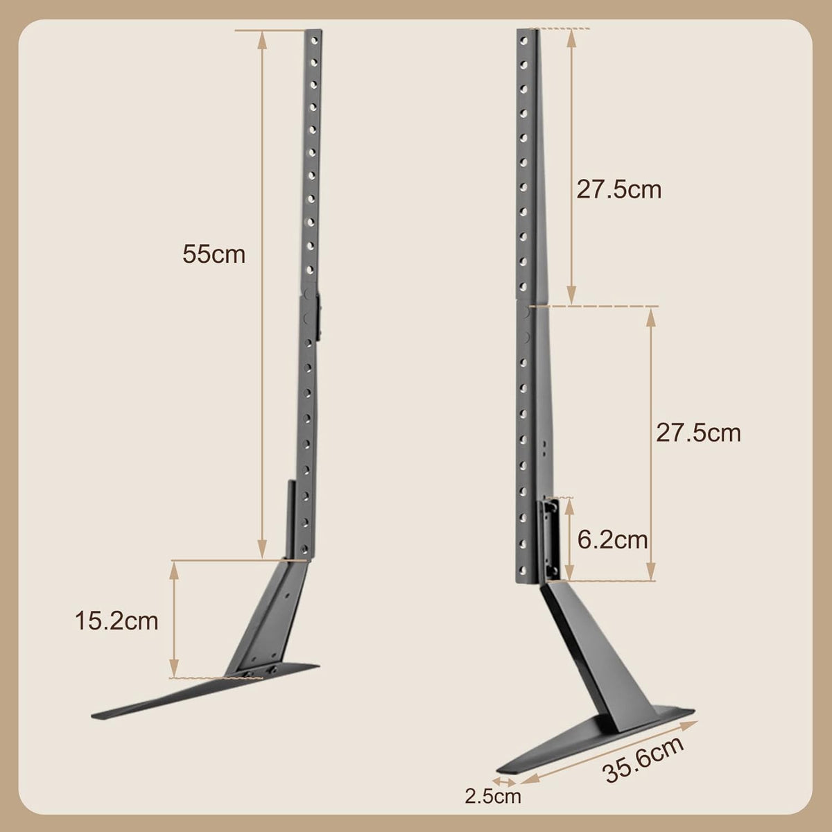 suptek 20-65 100 Universal Tabletop TV Stand for & pcs TV Installation Hardware Kit for Curved TV Bundle