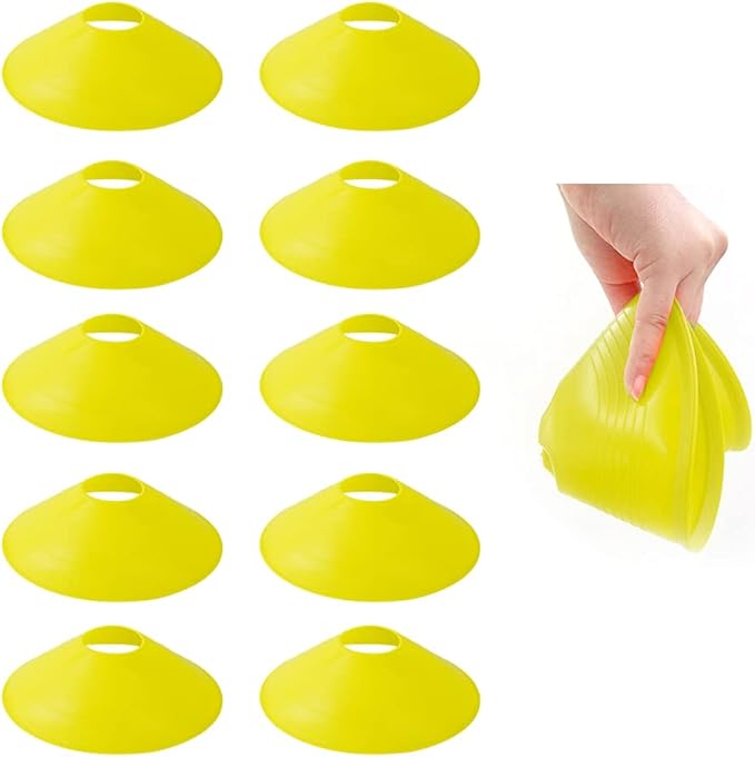 TNZMART Agility Ladder and Disc Cones Training Set Adjustable Rungs Training Ladder with 10 Plastic Sport Cones for Training