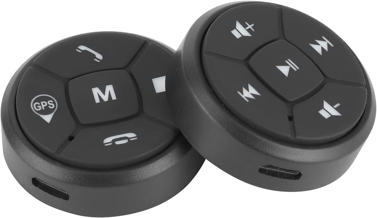 Locadence Wirelessly BT Media Remote Button, Steering Wheel Control Buttons Kit, Car Steering Wheel Button Media Remote