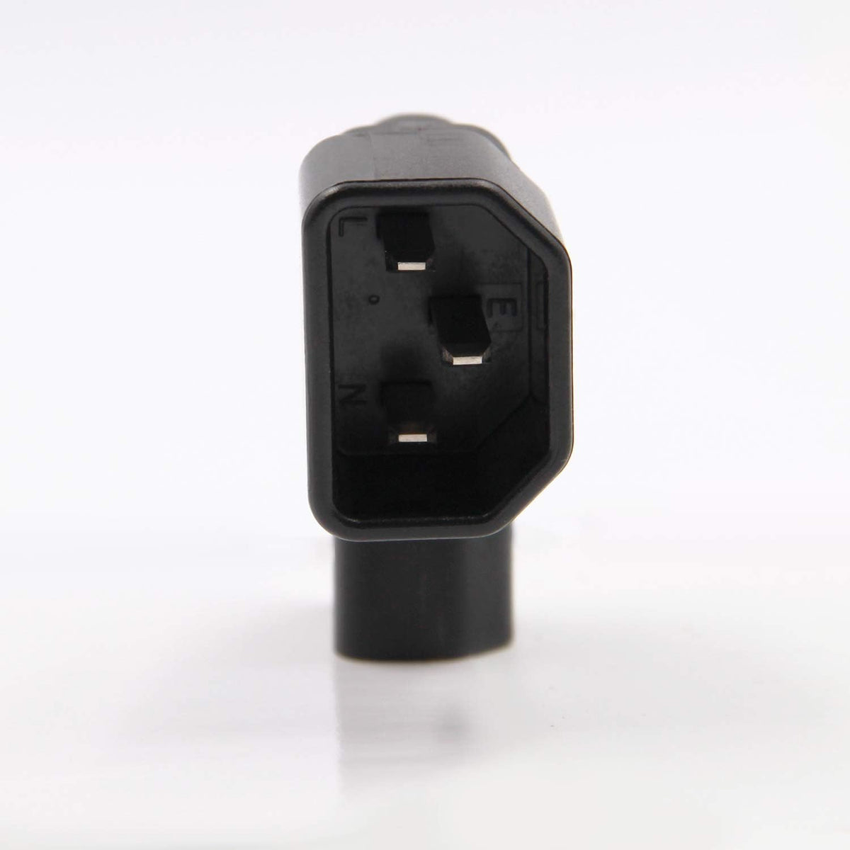 WYMECT 2-Pack C14 C13 Right Angle IEC to Power Adapter PDU Power Extension for LCD LED TV Wall Mount