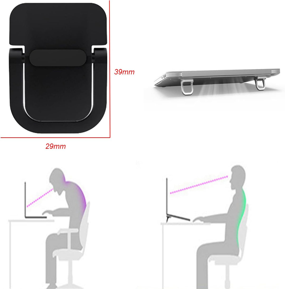 WedFeir 2pcs Keyboard Stands, Mini Laptop Stand for Desk, Portable Laptop Stand Compatible with MacBook Air Pro, Dell