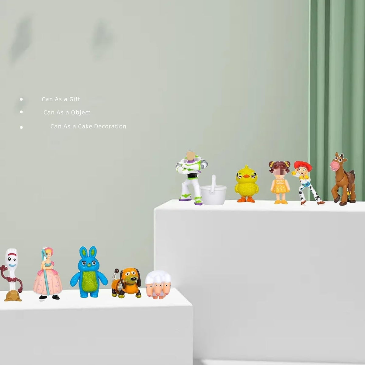 NLIEOPDA Anime Figurines Set - 36 PVC Collectible Toys Featuring Woody & Buzz Lightyear
