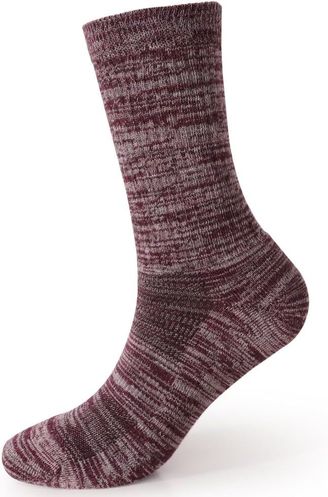 EnerWear 4 Pack Women's Merino Wool Outdoor Hiking Trail Crew Sock