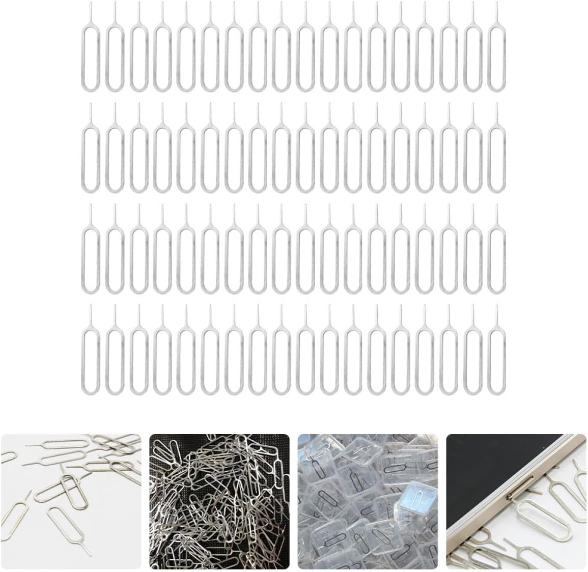 Adorainbow 400pcs Universal Sim Card Ejector Pins for Smartphones, Mobile Phone Sim Tray Removal Tools Compatible