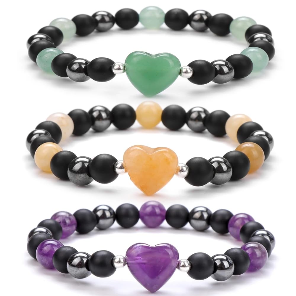 Natural Heart Shaped Map Stone Beads 10mm Loose Crystal Healing Beads for DIY Necklace Bracelet Making Gemstone Craft Supplies