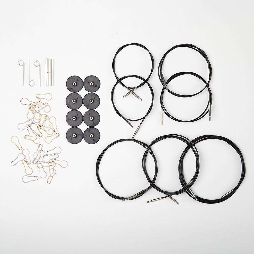 Knit Picks Options Wood Interchangeable Knitting Needle Set with Case and Stitch Markers (Peppermint Twist)