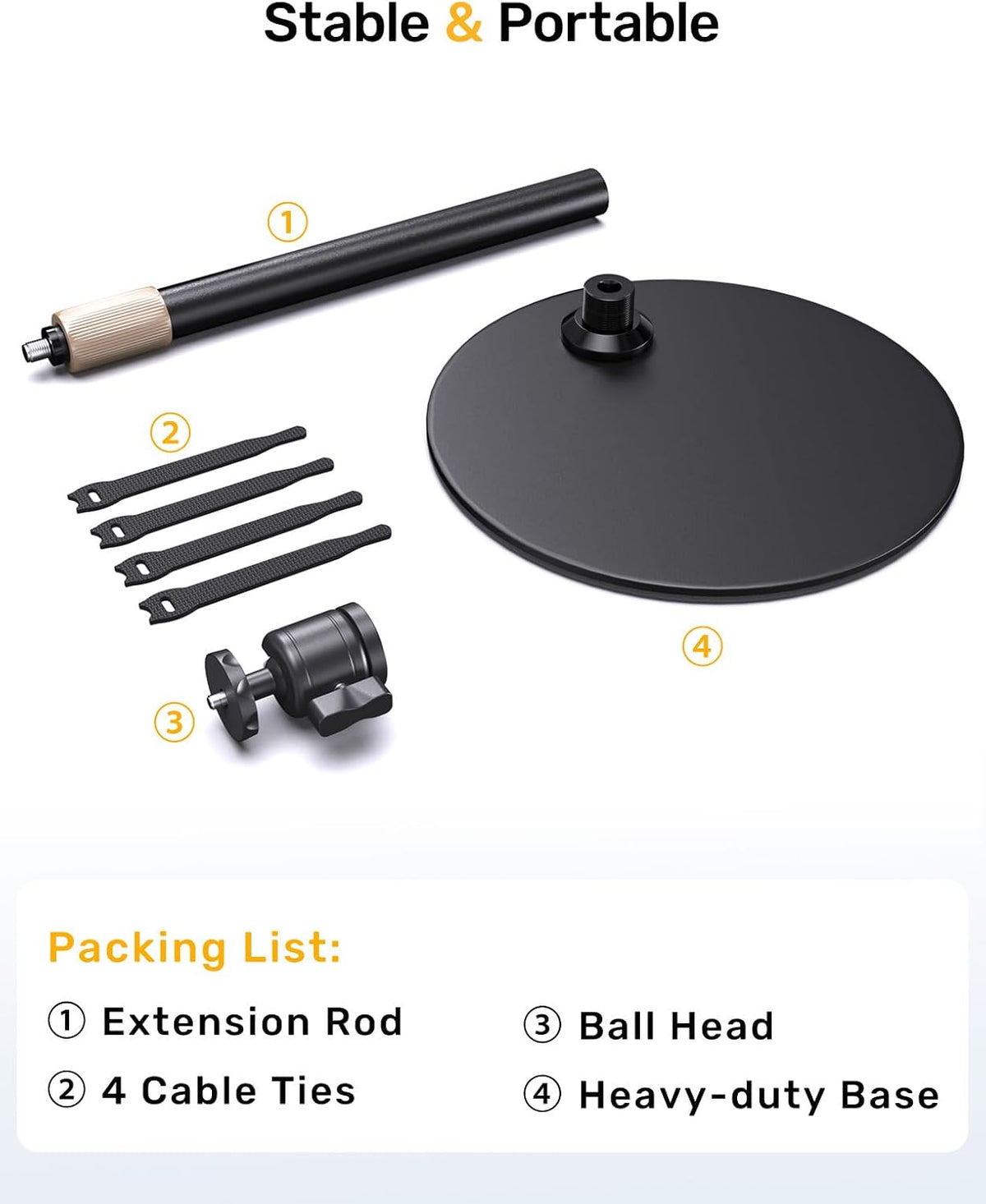 jidinung 360 C922 C930e C920S C920 C615 C960 N60 1/4" Webcam Tripod Stand for Desk Height Adjustable & Swivel Webcam