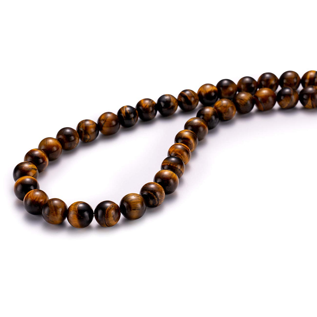 BEADIA Natural Yellow Tiger Eye Stone Round Loose Semi Gemstone Beads for Jewelry Making 8MM 44PCS