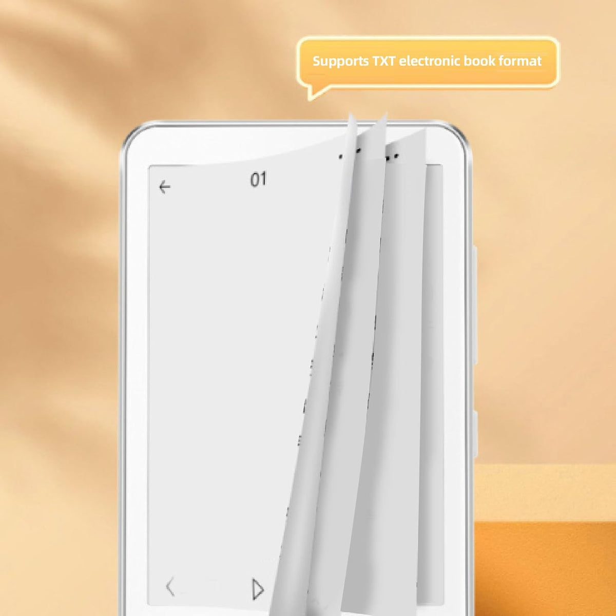 XUMIUZIY MP3 2.7in Player, HD Ink Screen Music Player, Electronic Book HiFi Sound Type C Fast Charging for Home Outdoor