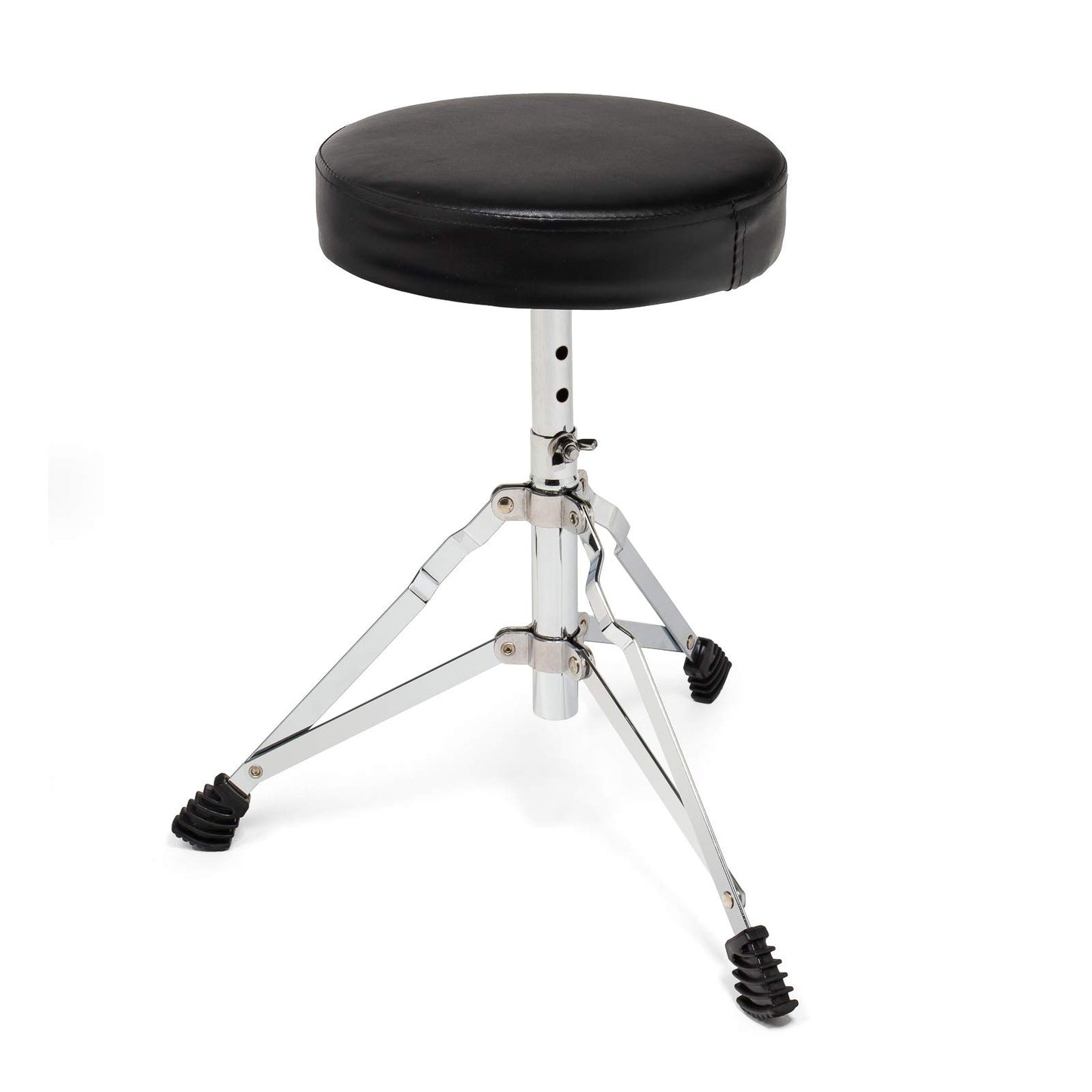 Ashthorpe 5-Piece Complete Junior Drum Set with Genuine Brass Cymbals - Advanced Beginner Kit with 16" Bass, Adjustable Throne, Cymbals, Hi-Hats, Pedals & Drumsticks - Silver