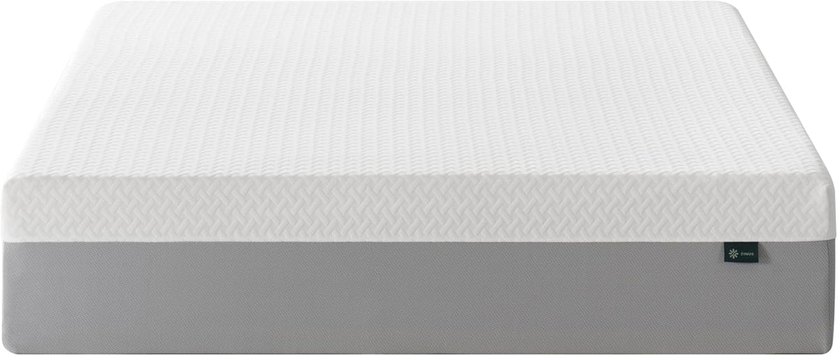 Zinus 12 Inch Green Tea Memory Foam Mattress - Queen Size, Fiberglass Free, Medium Feel, Breathable Design