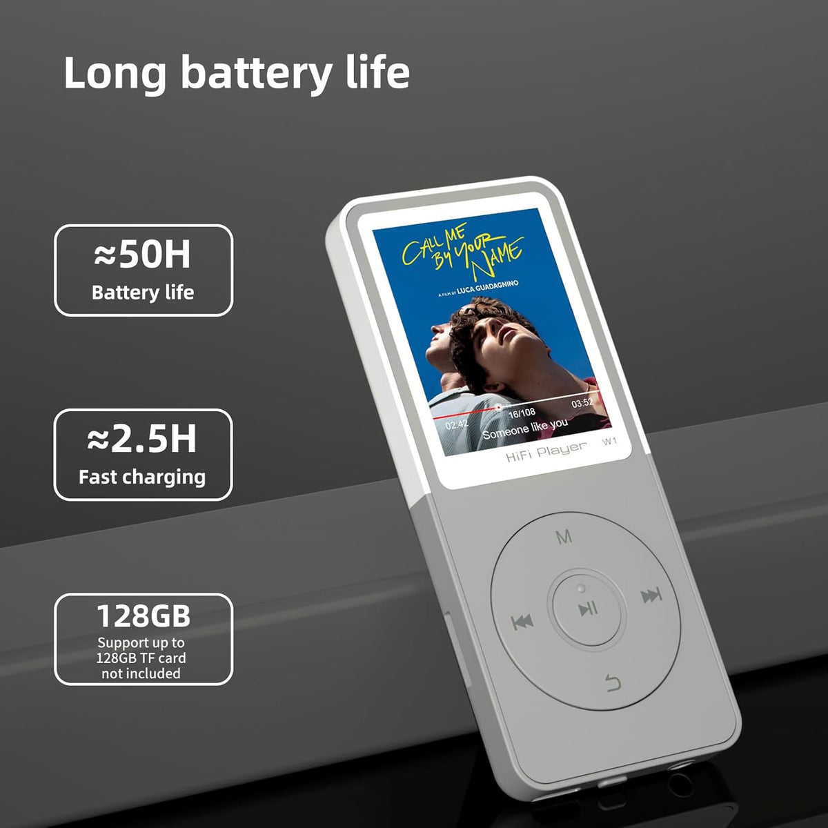 Tengsen Mp3 Play,1.8" Mp3 32GB) Player with Bluetooth,Music Player,Fm Radio,Video,Recording,Photo View,E-Book,HiFi
