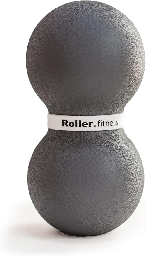 Fitness Infinity Roller, Peanut Foam Massage Ball, Large 8-Inch Double Exercise Roller (Gray - Standard)