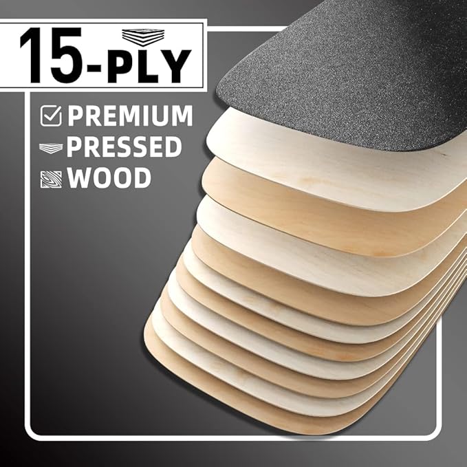 Balance Board Trainer, Wooden Balancing Board with Workout Guide to Exercise and Build Core Stability, Wobble Board for Skateboard, Hockey, Snowboard & Surf Training