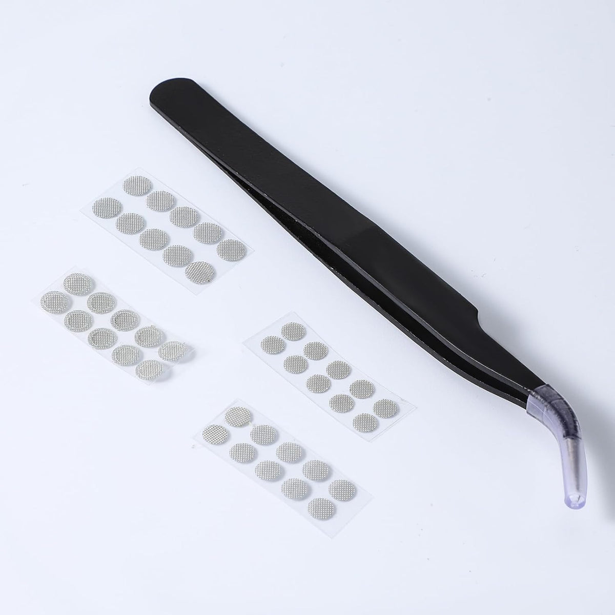 Macuezu 40 Filter(4mm, 4.2mm, 4.7mm, 5mm) Pcs Earbuds Dust Filter Replacement Kit with Tweezers, Anti-Dust Mesh