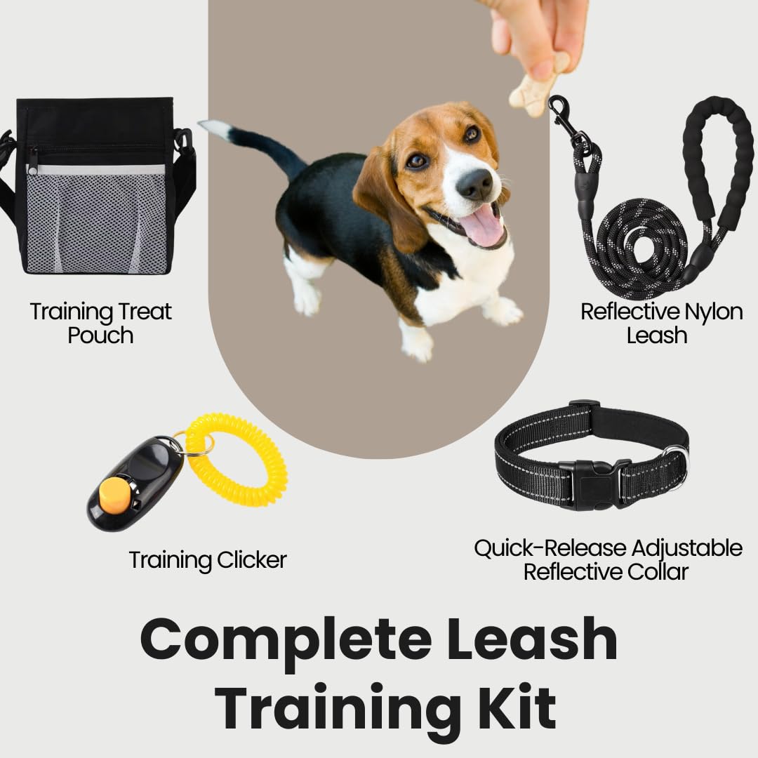 PupLuxe Puppy Starter Kit - Black 22 Piece Dog Training Kit | Great Puppy Gift for First Time & Experienced Owners | New Dog Bundle