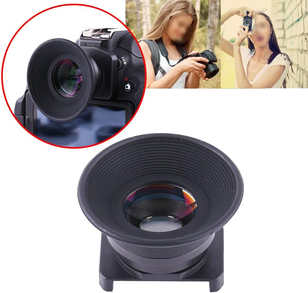 BAODEYOUB 1.5X Fixed Focus Viewfinder Eyepiece Magnifier with Eyecup for DSLR Camera, Durable Optical Glass Magnifier