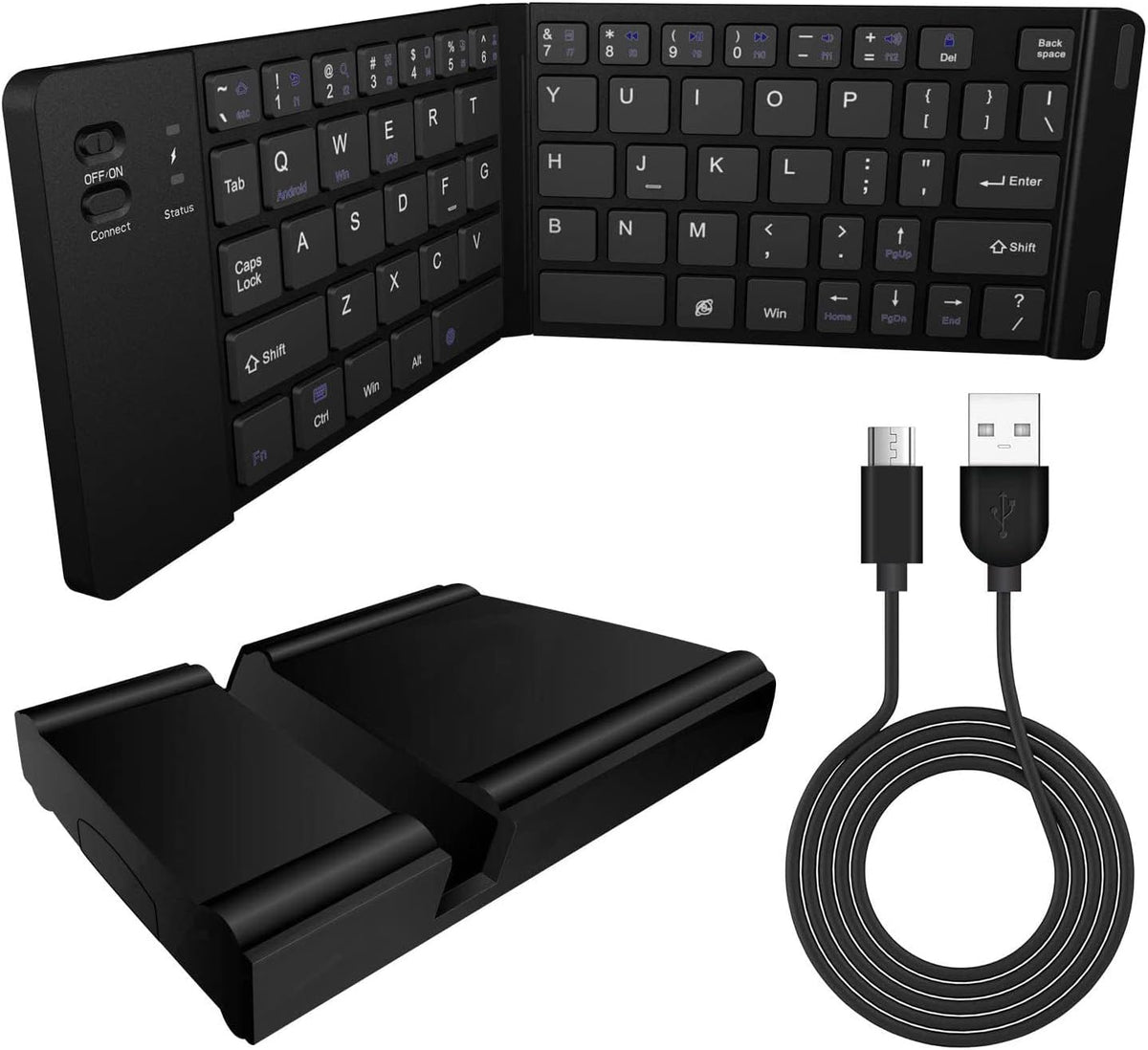 Tek Styz 511 Wireless Bluetooth Keyboard Compatible with Spice Mobile X-Life Pro Built-in Phone Holder/Stand-Ultra Slim