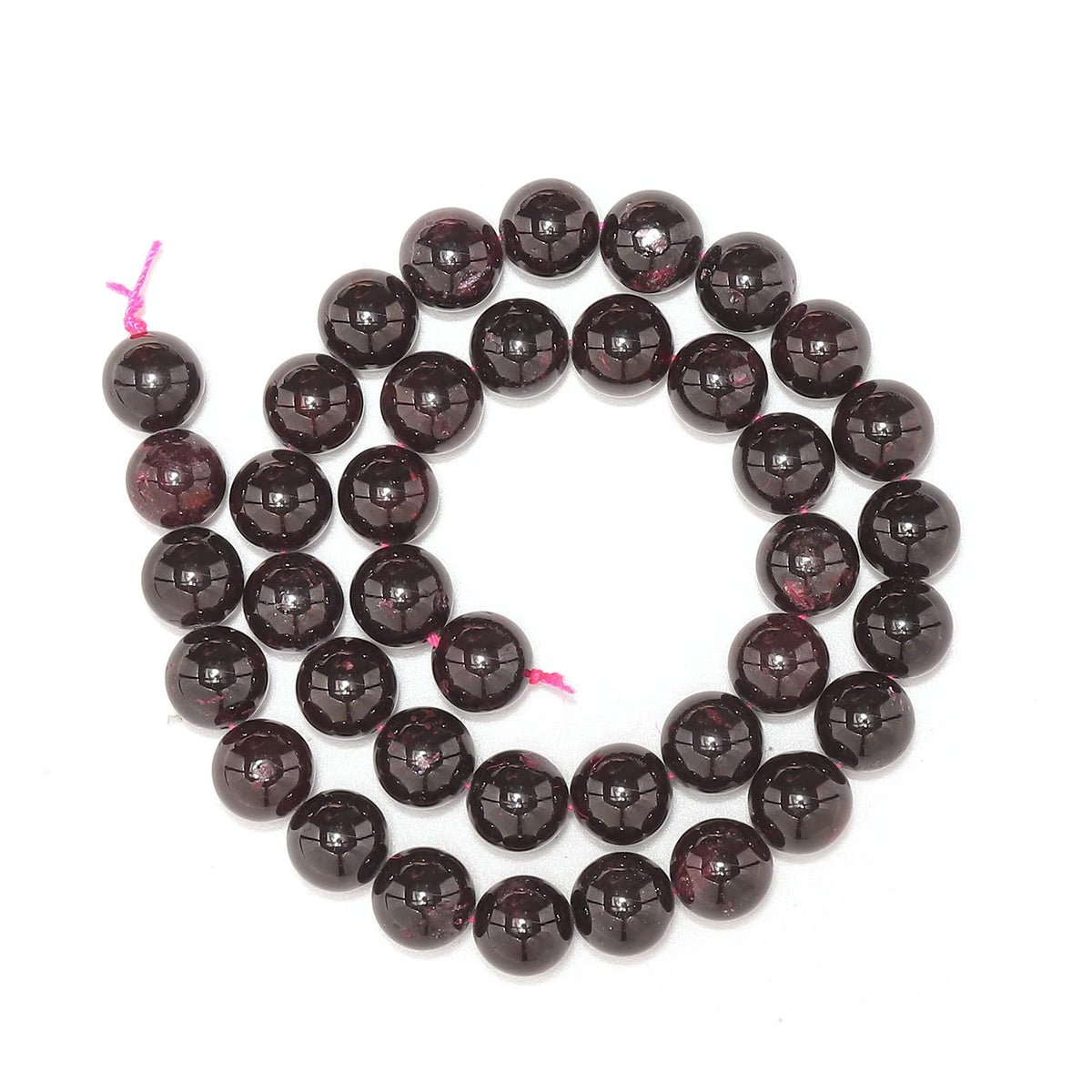 60pcs 6mm Natural Stone Beads Red Garnet Beads Energy Crystal Healing Power Gemstone for Jewelry Making, DIY Bracelet Necklace