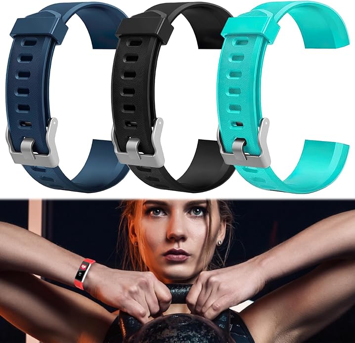 Watch Bands Replacement for ID115plus HR, Very Fit Pro Activity Fitness Tracker Wrist Bands Set, Multicolor Veryfitpro Smart Watch Strap Replacements