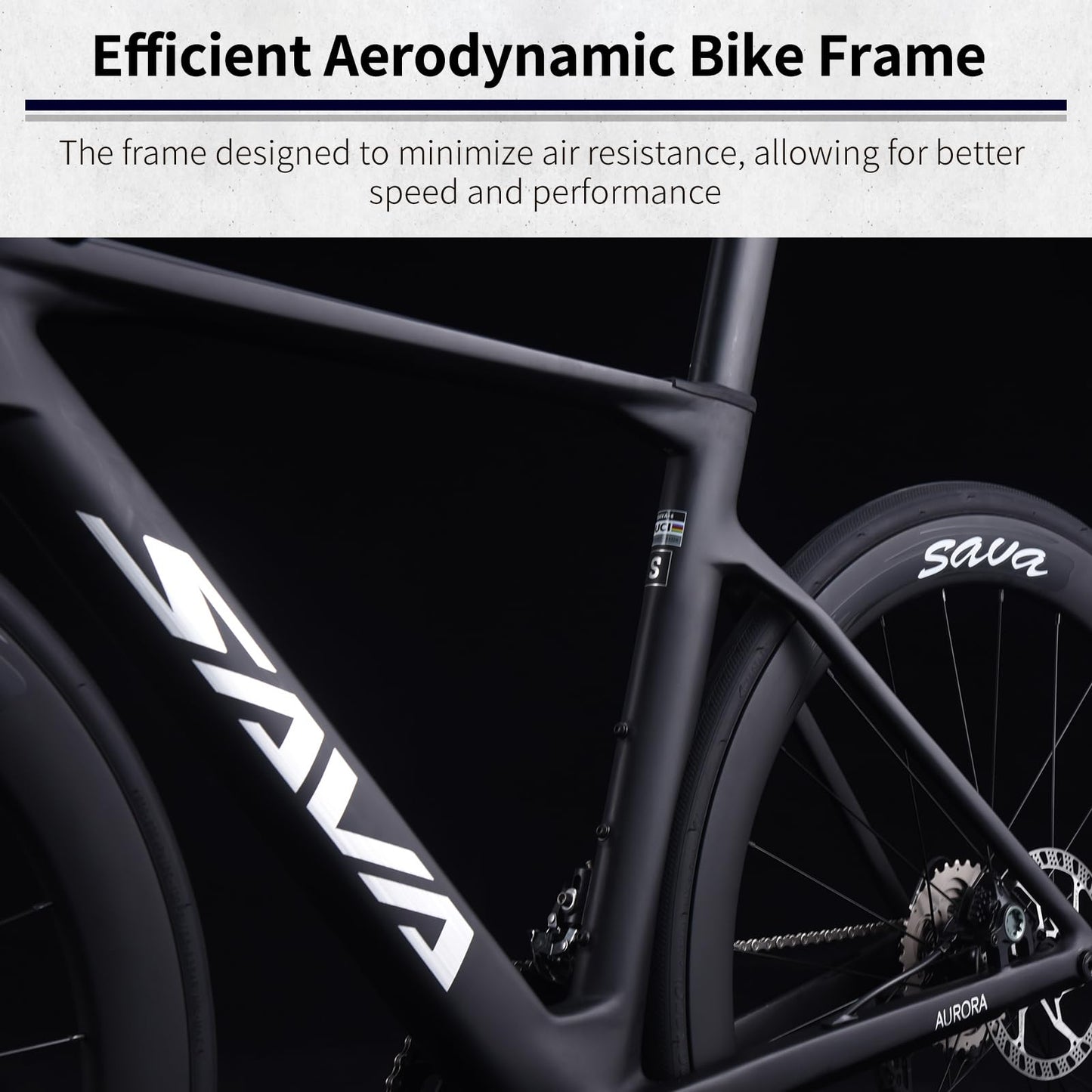 SAVADECK A7L Carbon Road Bike, T800 Carbon Fiber Frame 700C Racing Bicycle with Shimano 105 R7100 24 Speed Groupset and Hydraulic Disc Brake, Ultra-Light Carbon Bike for Man and Women(White,47cm)