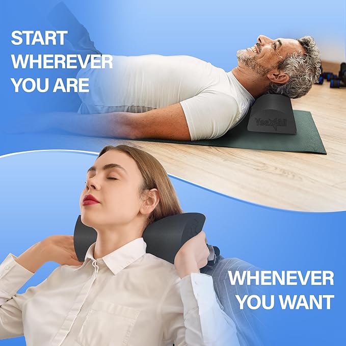 Yes4All Medium Firm Half Foam Rollers for Post-Workout Relaxation, 12/18/24/36 inch PE Foam Roll for Back Massage & Yoga Exercise
