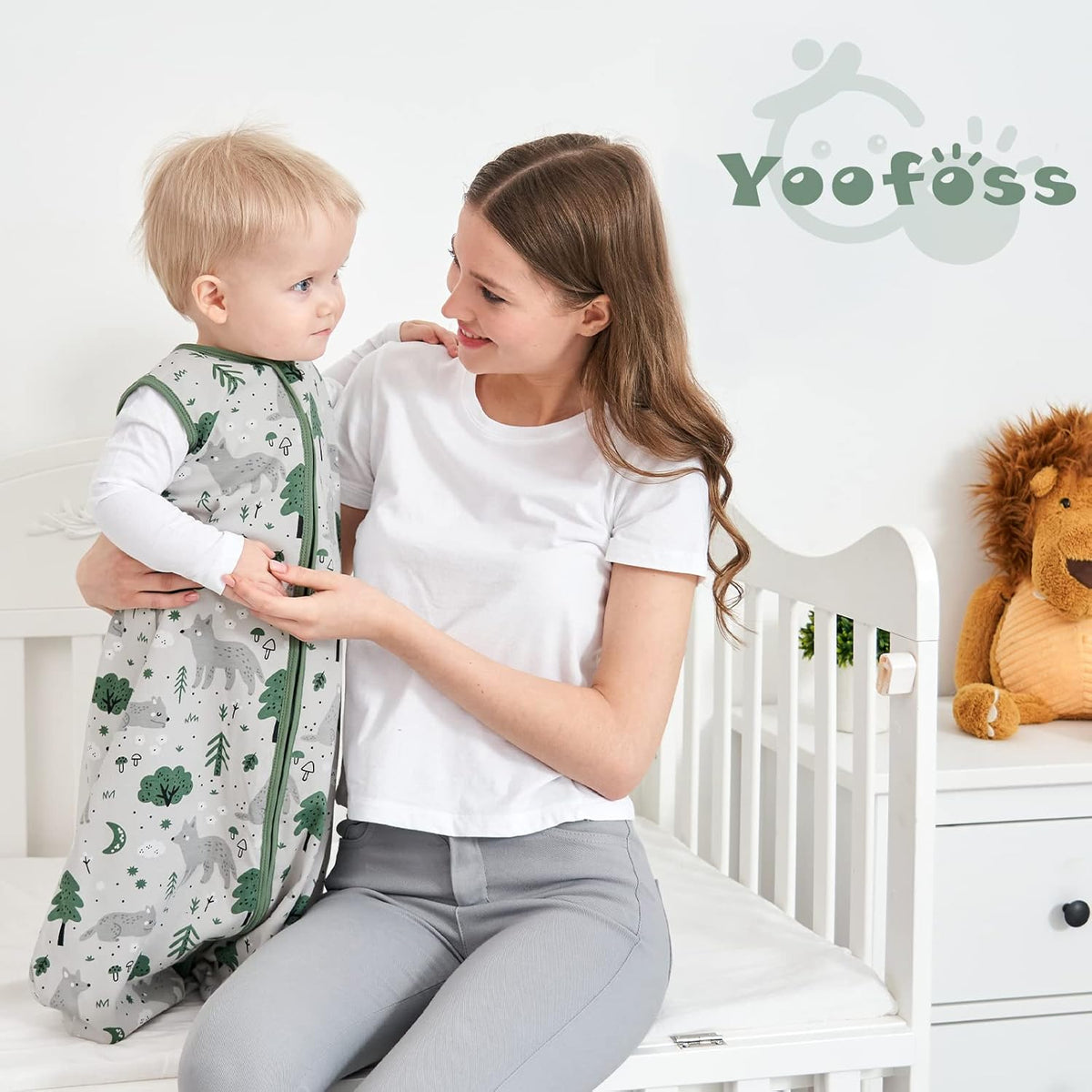 Yoofoss Baby Sleep Sack - 100% Organic Cotton Wearable Blanket for 6-12 Months | 3-Pack Soft Lightweight Design