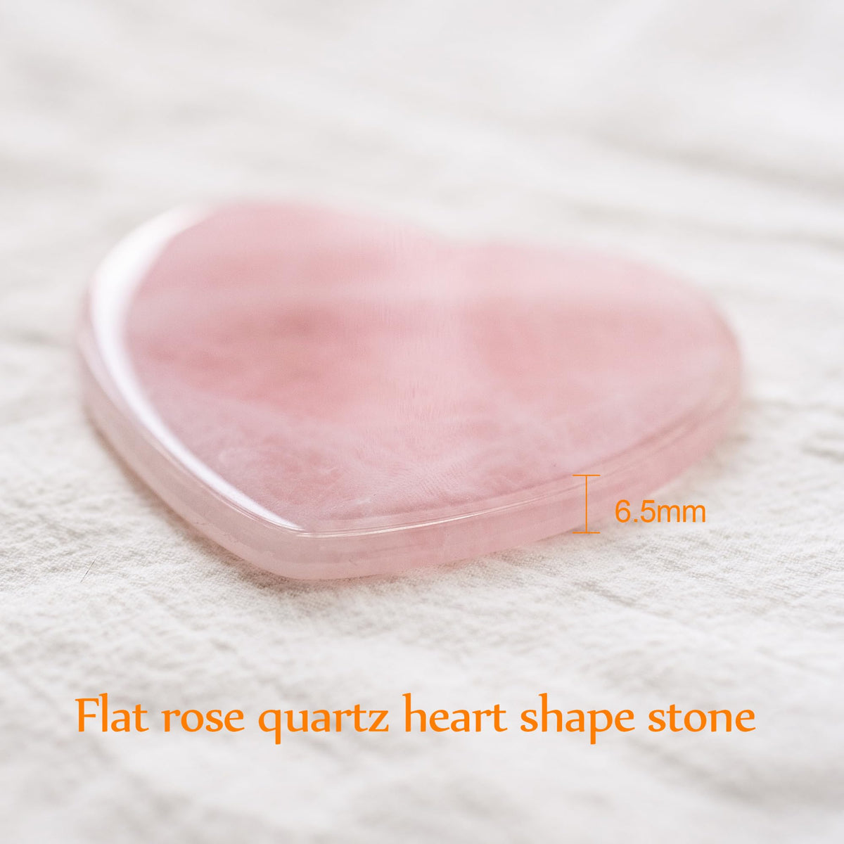 ideayard Big Rose Quartz Heart 72-75mm Love Healing Crystal Meditation Palm Stone Quartz Worry Stone for Relieve Anxiety Stress Tool