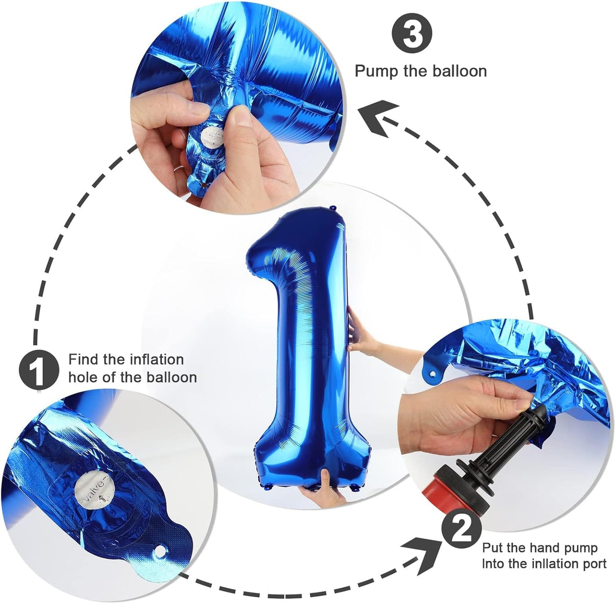 Skiennix 40-Inch Dark Blue Foil Number Balloon - 10th Birthday & Anniversary Decorations