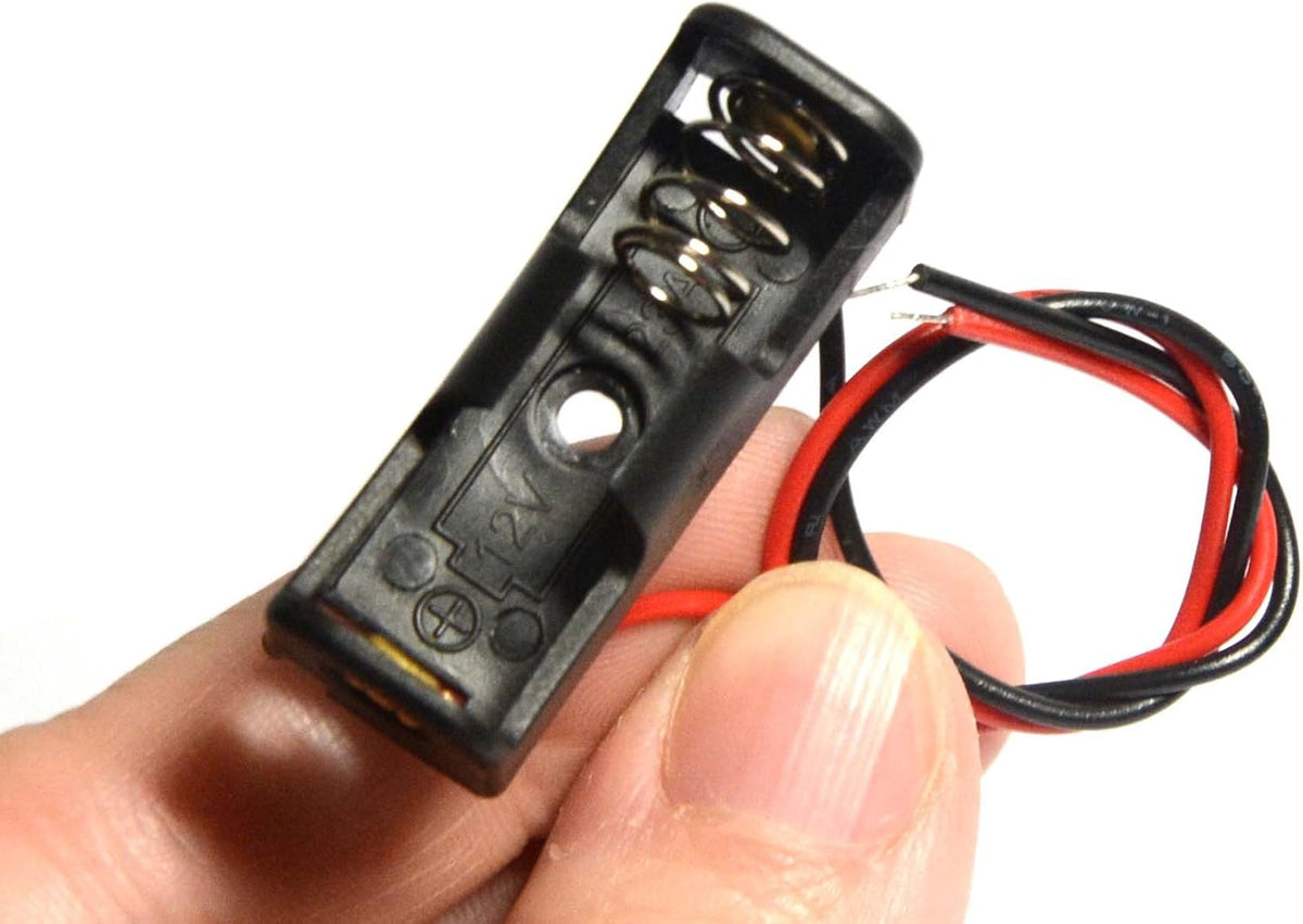LampVPath (Pack 6): 12V/23A of Battery Case with Leads Wires