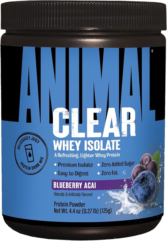 Clear Whey Isolate Protein Powder - Easy to Digest and Mix, 5g BCAA, Deliciously Juicy, Refreshing Anytime Drink for Men and Women, Blueberry Acai 125g (5 Servings)