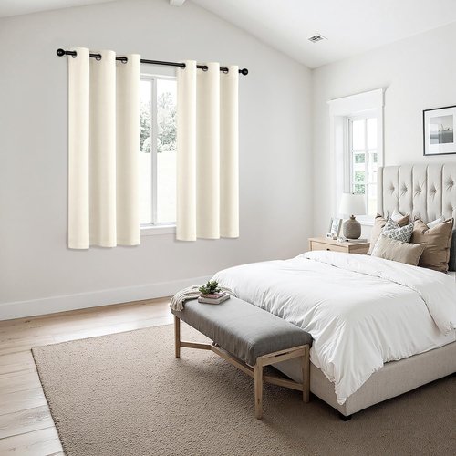 MIULEE Birch Blackout Curtains - Thermal Insulated Room Darkening Drapes | 54-Inch Length, 2 Panels