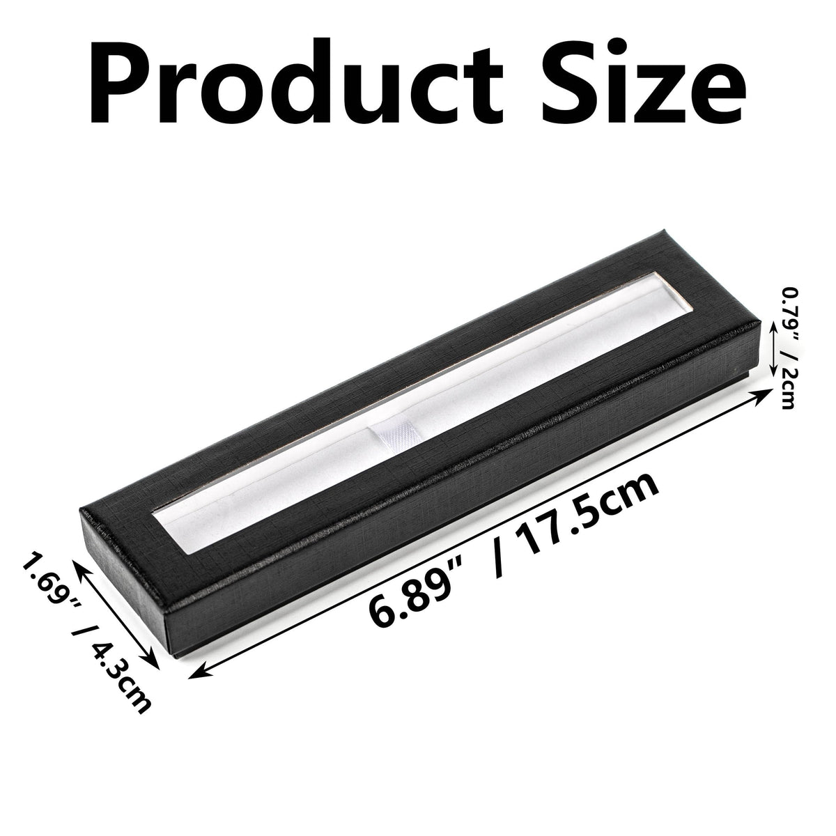 Lesnala 10Pcs Empty Pen Gift Box with Clear Lid Single Bulk Jewelry Ballpoint Display Case for Business Birthday Souvenir Office School Supplies Present Packaging Black