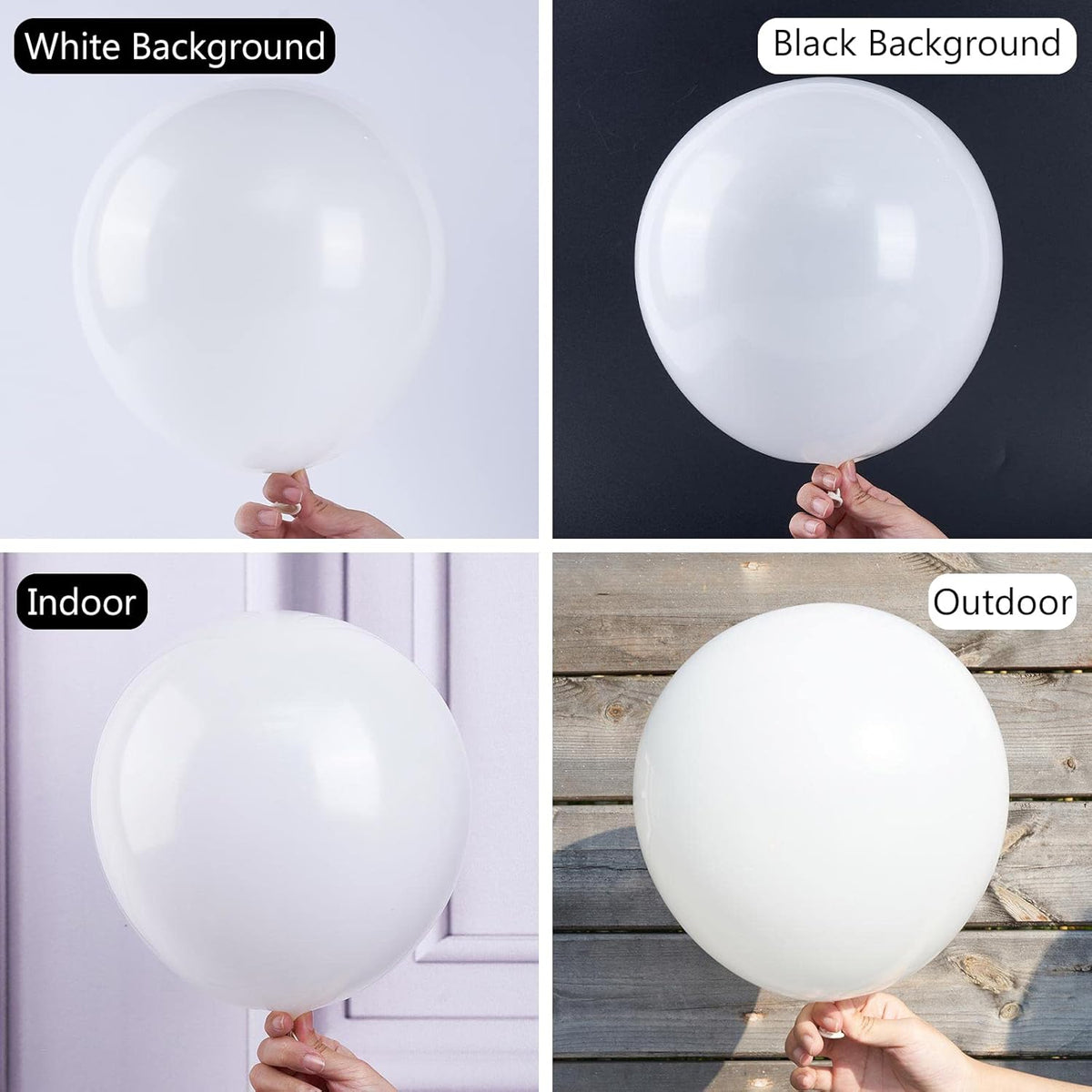 PartyWoo White & Pale Aqua Balloons - 280 Pcs for Stunning Celebrations | Perfect for Events