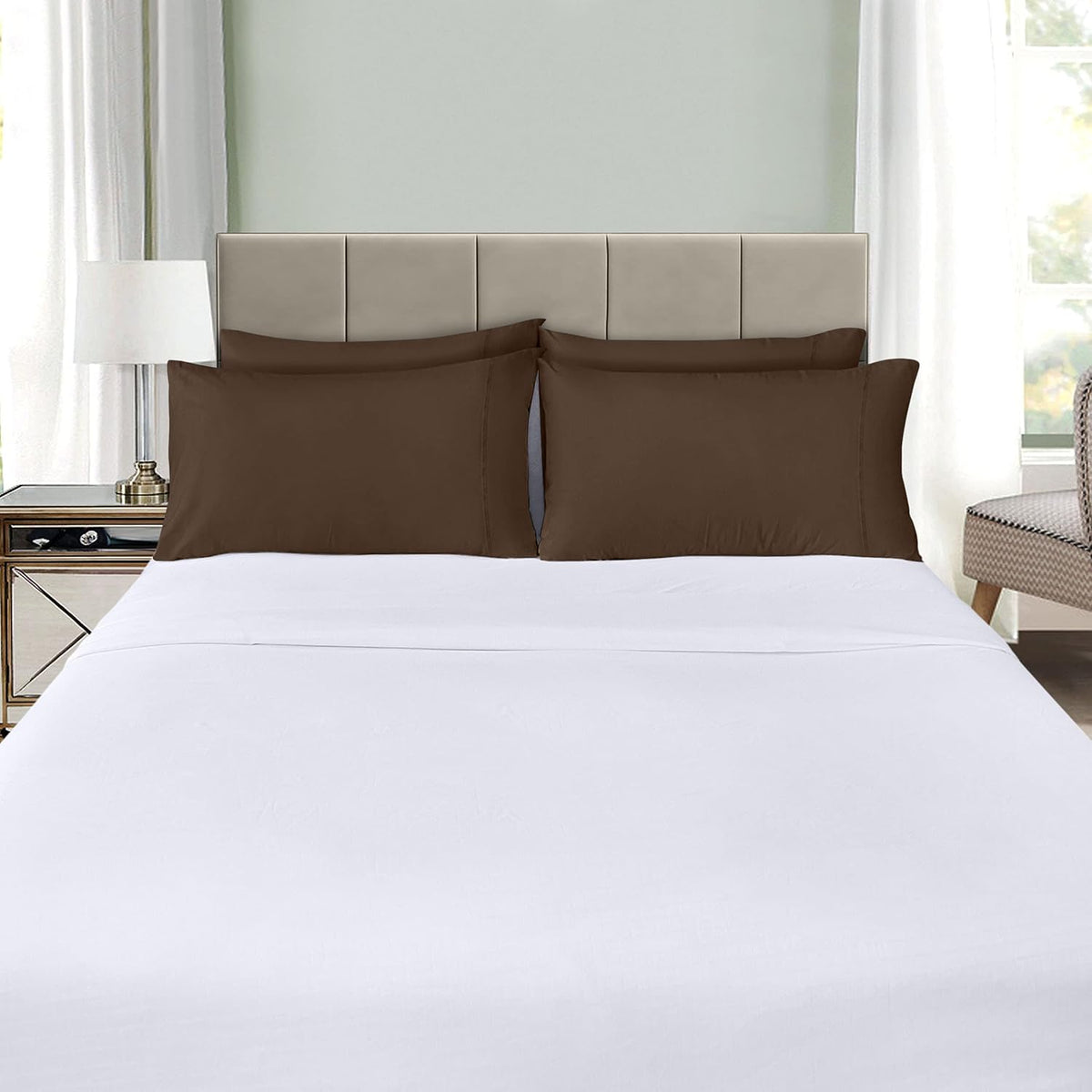 Utopia Bedding Queen Pillow Cases - 12 Pack Soft Brushed Microfiber | Fade Resistant 20 X 30 Inches (Brown)