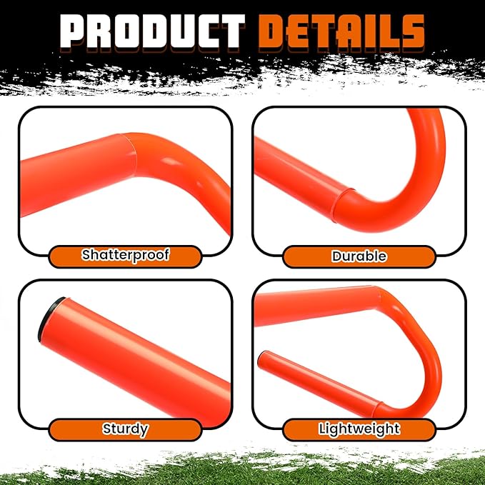 5 Pcs Speed Agility Training Hurdles Detachable Durable Equipment Plyometric and All Purpose Speed Training Hurdle Equipment for Athletes Soccer Basketball