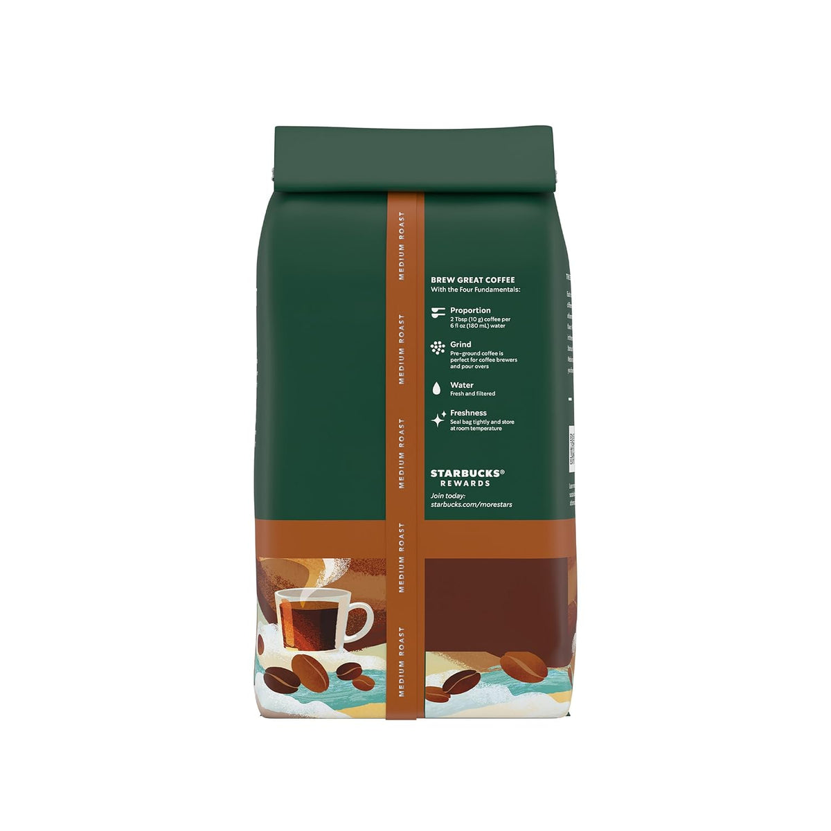 Starbucks Ground Coffee - Medium Roast Breakfast Blend for Hot or Iced Coffee | 28 oz