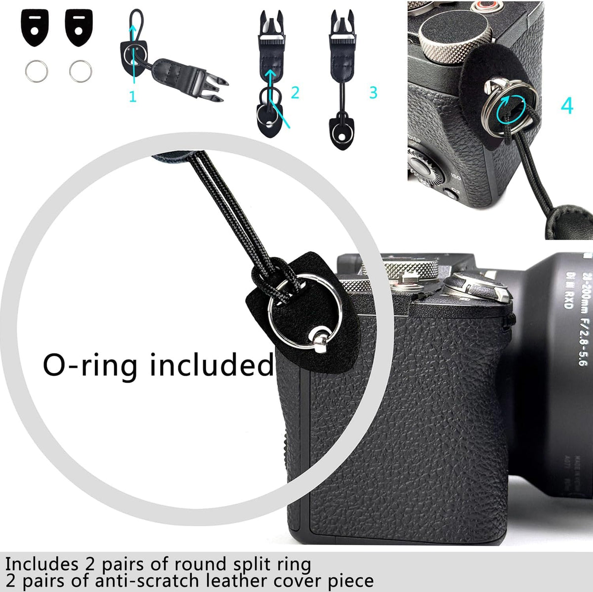 YMTHamaz3 Buckle,Washable,Black,39 Inch Camera Neck Straps Short,Binocular Strap with Quick Release