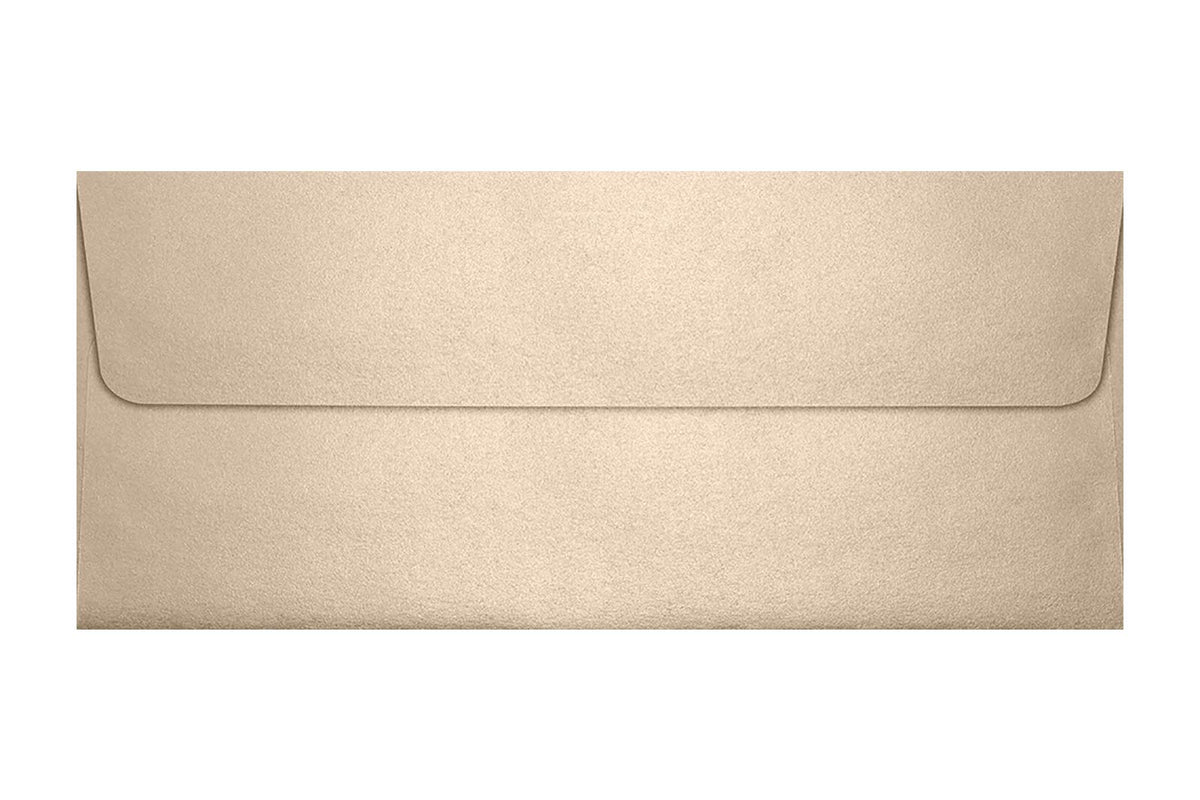 LUXPaper #10 Business Envelopes | Peel & Press | 4 1/8" x 9 1/2" | Taupe Metallic | 81lb. Text | 50 Qty