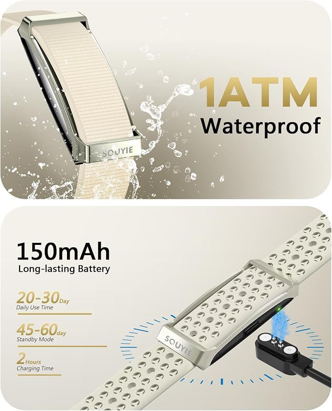 Smart Bracelet for Women Men, Health Activity Fitness Trackers, All-Day Continuous Heart Rate/Blood Pressure/HRV/Stress Monitor, 24H Sleep Tracker, 170+ Sports Modes Smart Band with Free APP 2 Bands