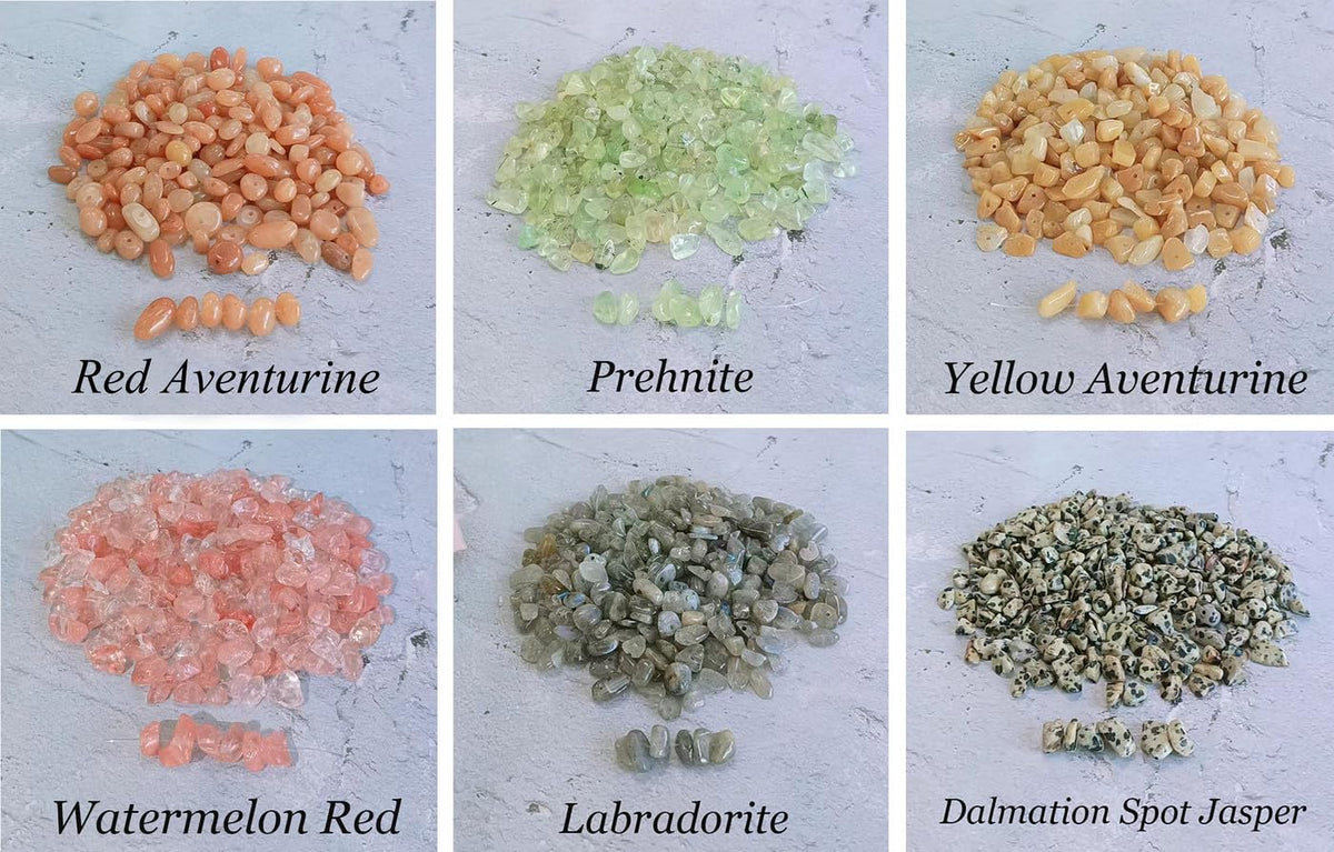 LAIDANLA Yellow Aventurine 400pcs Natural Chip Stone Beads 5-8mm Healing Crystal Irregular Gemstones Drilled DIY Loose Rocks Bead Crystal for Bracelet Earrings Necklace Jewelry Making Crafting