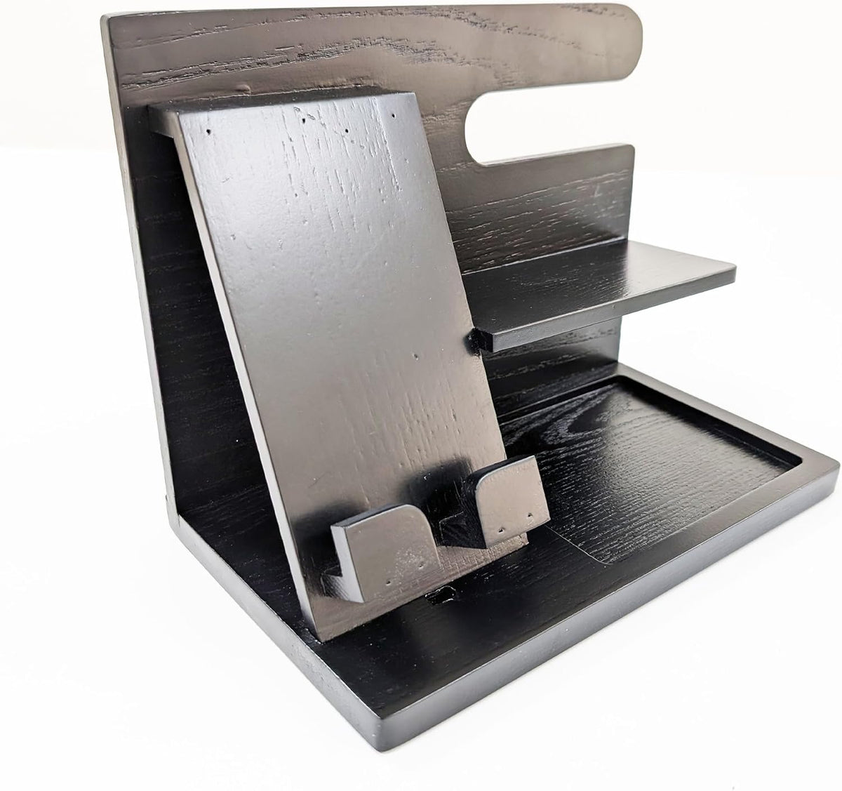 ARTAWEIN Wood Phone Docking Station Ash Key Holder Wallet Stand Watch Organizer Men Husband Wife Anniversary Dad