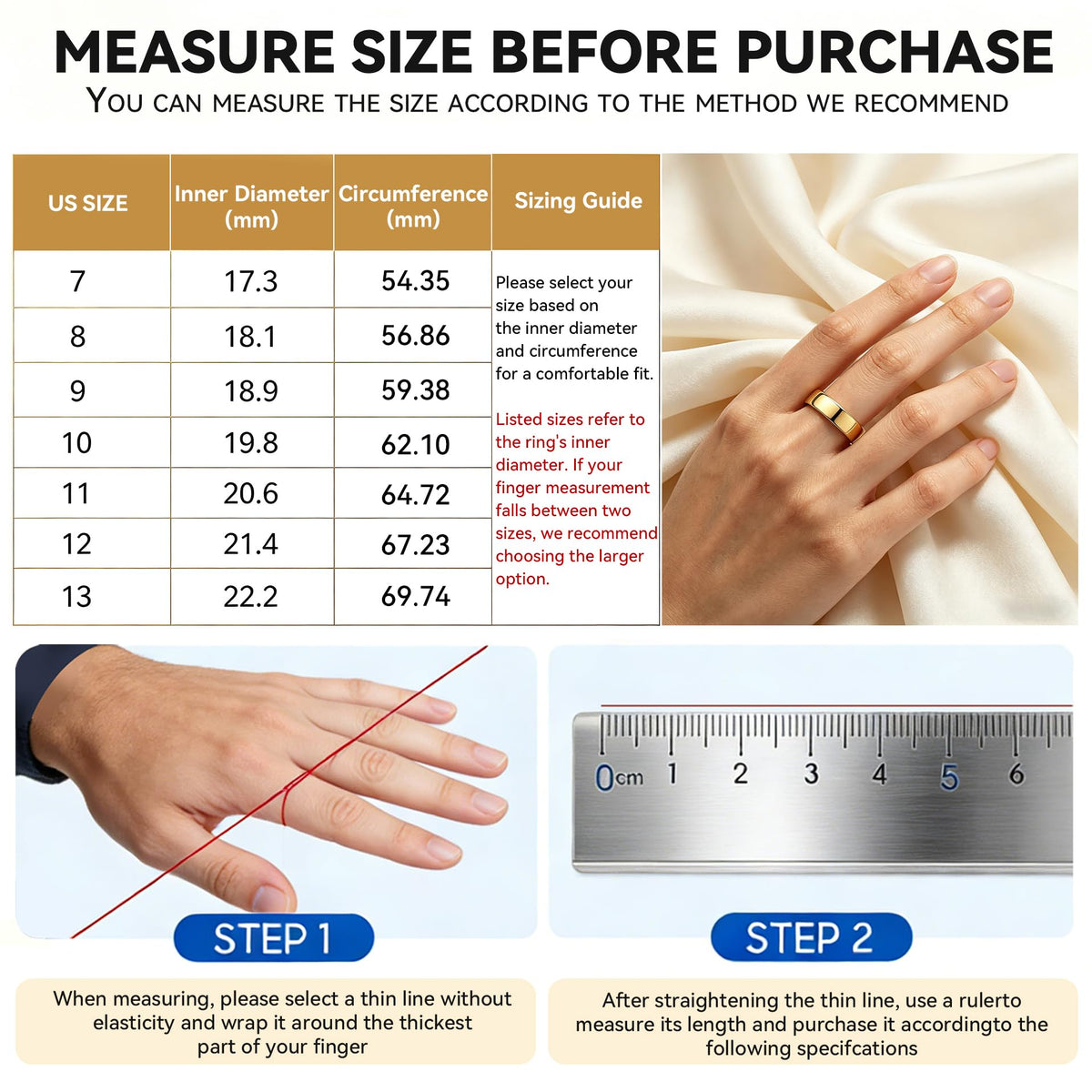 Smart Ring for Women Men,Fitness Tracker Ring,Heart Rate,Blood Oxygen,Step Tracker,Sleep Tracker,Meditation Assistance,No Subscription Fee,IP68 Waterproof Smart Ring for iphone&Android(Gold 13)