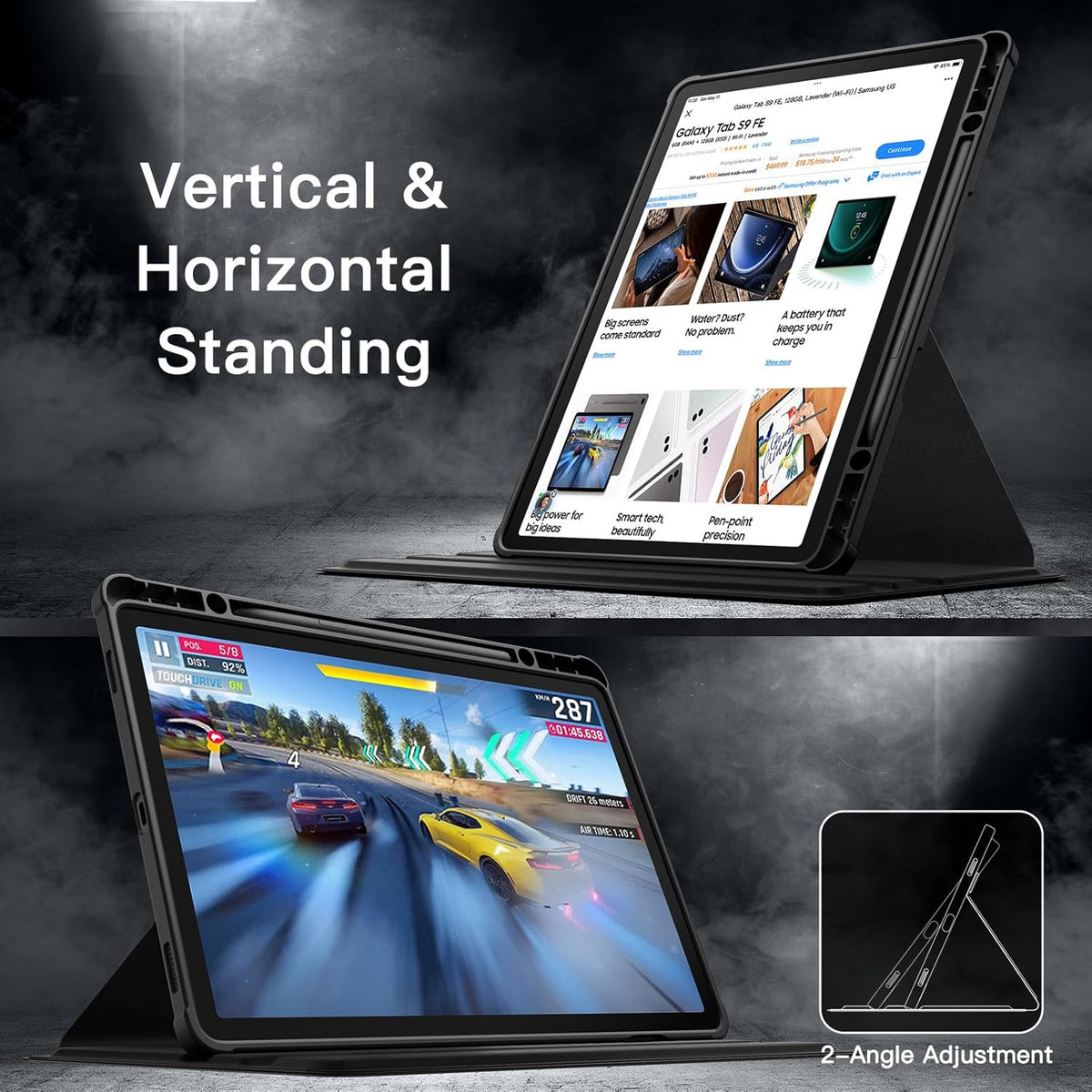 JETech S10 S10 S9 10.9-Inch S9 11-Inch 360 Rotating Case for Samsung Galaxy Tab Lite / FE / FE / with S Pen Holder