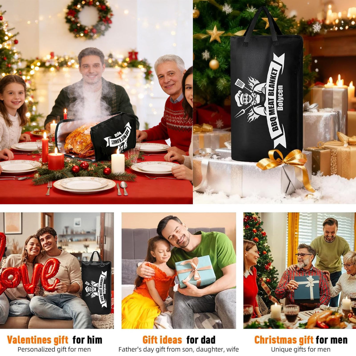 Upgraded BBQ Blanket for Resting Meat - Air Fryer Kitchen Camping Baking Party Essential -Smoker Accessories Brisket Blanket - Insulated Meat Resting Bag with Wide Mouth for Steak/ Pork Shoulder/ Turkey - Birthday Anniversary BBQ Accessories Grilling Gift