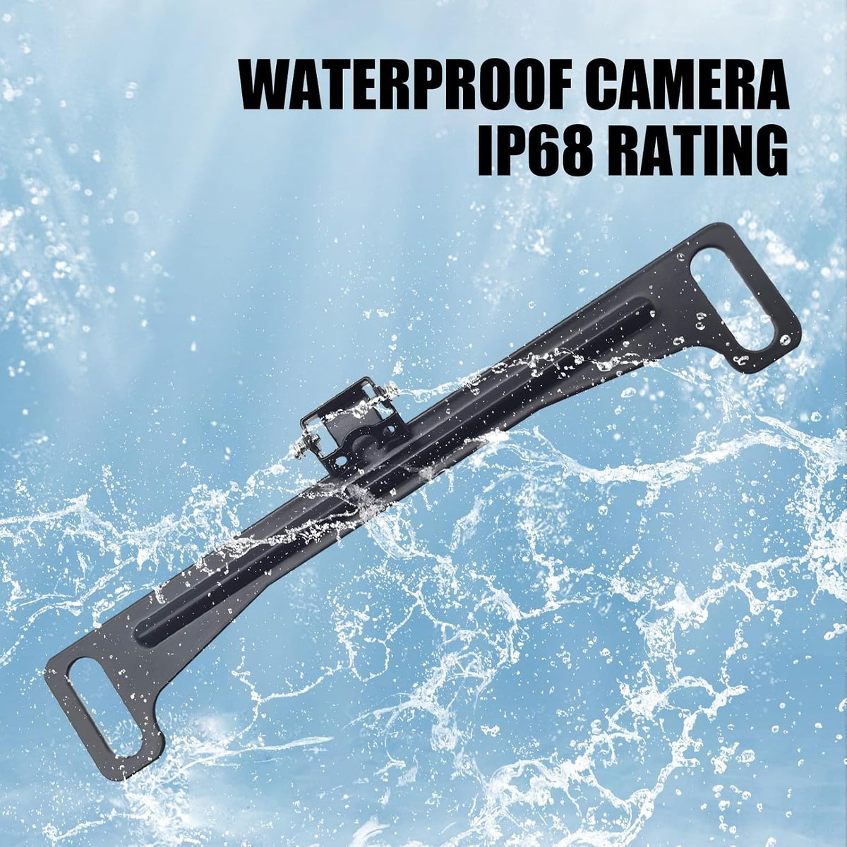 dawfall 1 PC Car Reversing Camera License Plate Frame Bracket, Waterproof Driving Recorder Rear View Camera License